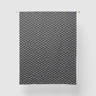 White Diamond Outlines on Black Sheer Curtains