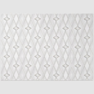 White Diamond Pattern Abstract Classy Geometric Tissue Paper