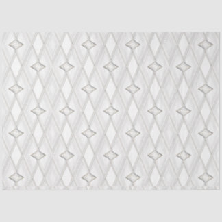 White Diamond Pattern Abstract Classy Geometric Tissue Paper
