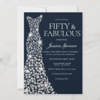 White Diamond Sparkle Dress 50th Birthday Party