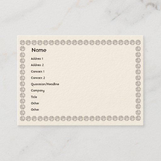 Customizable White Diamonds - Chubby Business Card