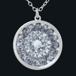 White Diamonds Closeup geometric Design Silver Plated Necklace<br><div class="desc">Image of white diamonds closeup geometric abstract design.</div>