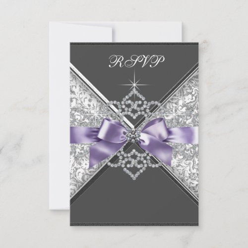 White Diamonds Lavender Purple RSVP