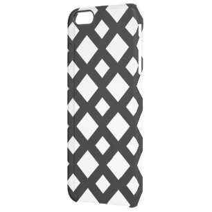 White Diamonds on Black Clear iPhone 6 Plus Case