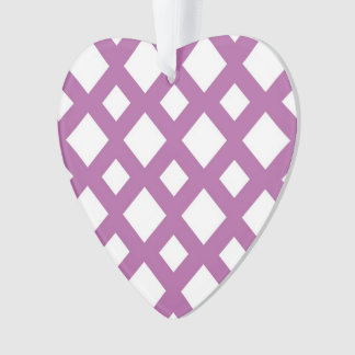 White Diamonds on Lavender Ornament