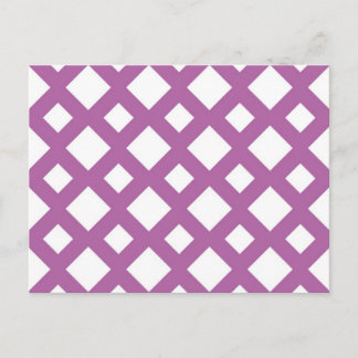 White Diamonds on Lavender Postcard