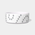 White diamonds swirls bowl<br><div class="desc">Girly bling white diamond swirls (FAUX NOT REAL DIAMONDS).</div>