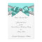 White Diamonds Teal Blue Save the Date