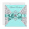 White Diamonds Teal Blue Sweet 16 Birthday Party