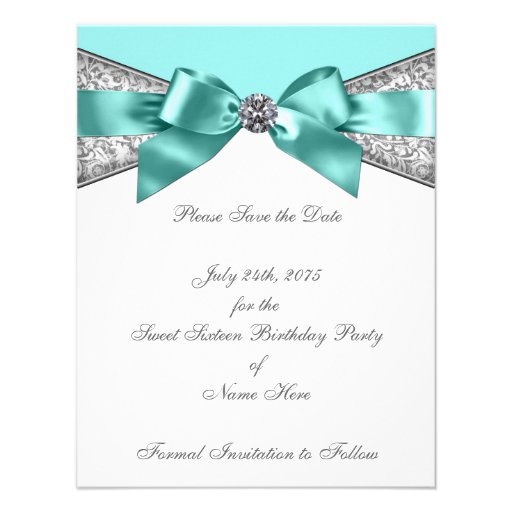 Sweet 16 Save The Date Invitations 8