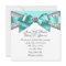 White Diamonds Teal Blue Wedding