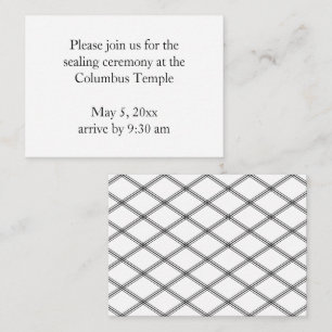 White Diamonds Temple Sealing Invitation