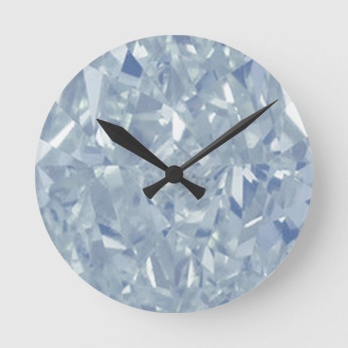 White Diamonds Wall Clock Medium