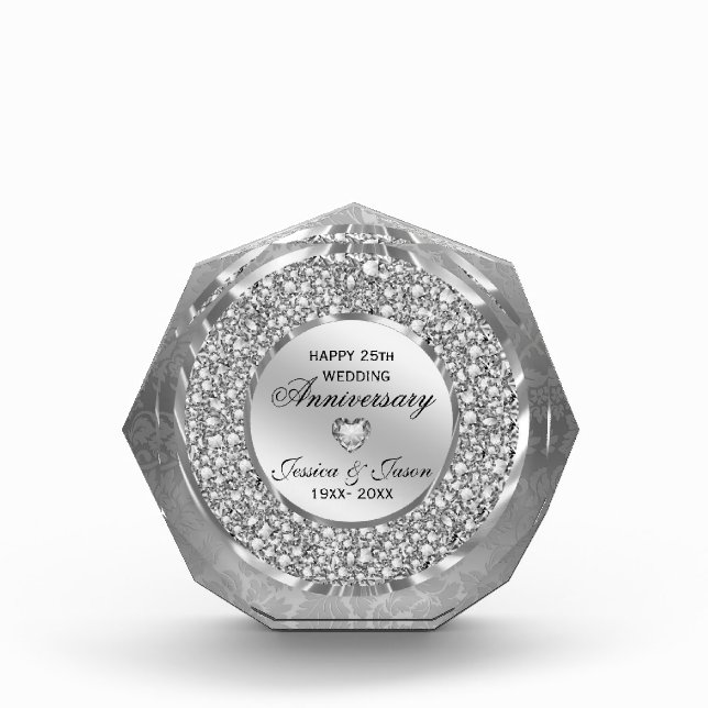 White Diamonds-Wedding Anniversary Photo Block (Front)