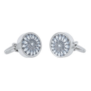 White DiamondsPrint Mandela Design Cufflinks