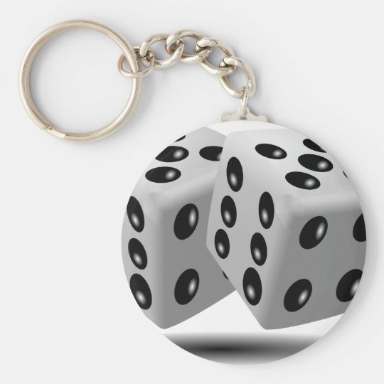 White dice keychain