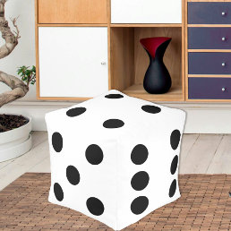 White Dice Pouf