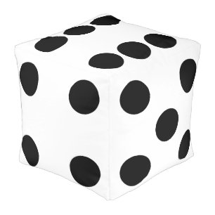 White Dice Pouf