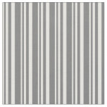 [ Thumbnail: White & Dim Grey Colored Striped Pattern Fabric ]
