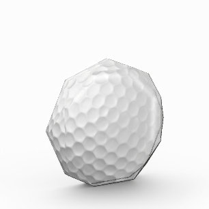 White Dimpled Golf Ball Texture Acrylic Award