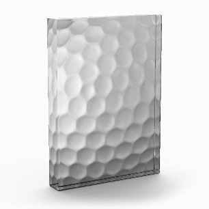 White Dimpled Golf Ball Texture Acrylic Award
