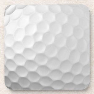 White Dimpled Golf Ball Texture Beverage Coaster