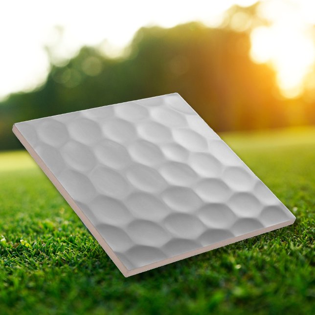 White Dimpled Golf Ball Texture Ceramic Tile (Creator Uploaded)