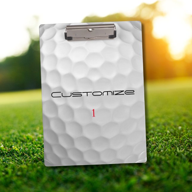 White Dimpled Golf Ball Texture Custom Name Number Clipboard (Creator Uploaded)
