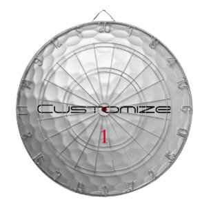 White Dimpled Golf Ball Texture Custom Name Number Dart Board