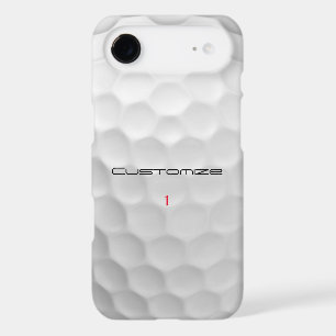 White Dimpled Golf Ball Texture Custom Name Number iPhone 17 Air Case
