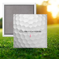 White Dimpled Golf Ball Texture Custom Name Number