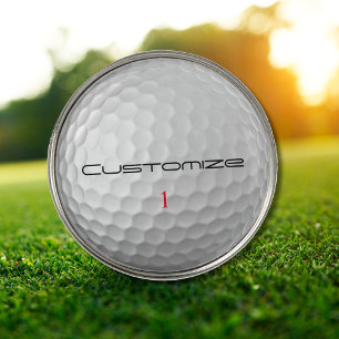 White Dimpled Golf Ball Texture Custom Name Number Marker