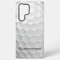 White Dimpled Golf Ball Texture Custom Name Number