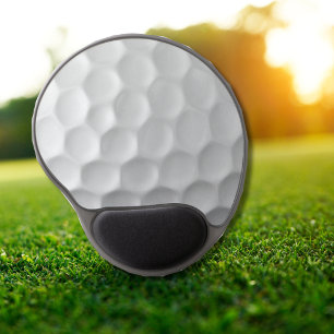 White Dimpled Golf Ball Texture Gel Mouse Pad