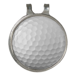 White Dimpled Golf Ball Texture Hat Clip
