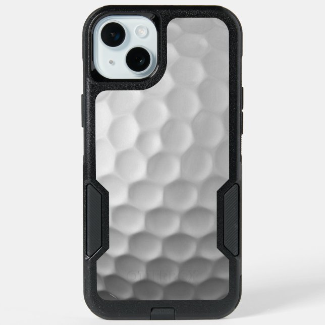 White Dimpled Golf Ball Texture iPhone 15 Plus Case (Back)