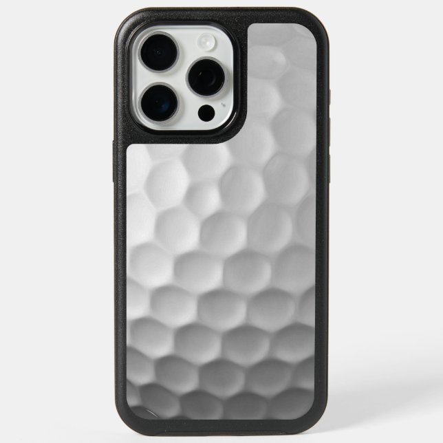White Dimpled Golf Ball Texture iPhone 15 Pro Max Case (Back)