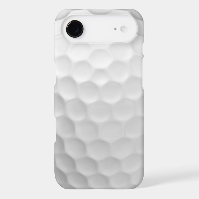 White Dimpled Golf Ball Texture iPhone Case (Back)