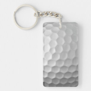 White Dimpled Golf Ball Texture Keychain