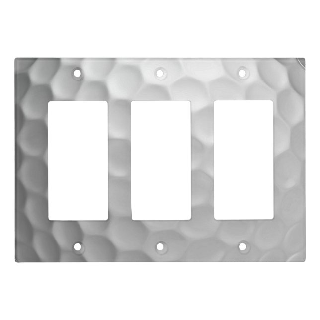 White Dimpled Golf Ball Texture Light Switch Cover (Front)