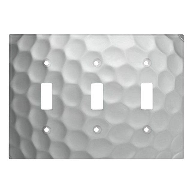 White Dimpled Golf Ball Texture Light Switch Cover (Front)