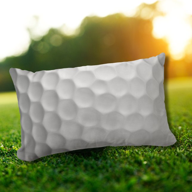White Dimpled Golf Ball Texture Lumbar Pillow (Creator Uploaded)