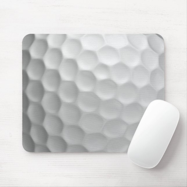 White Dimpled Golf Ball Texture Mouse Pad (With Mouse)