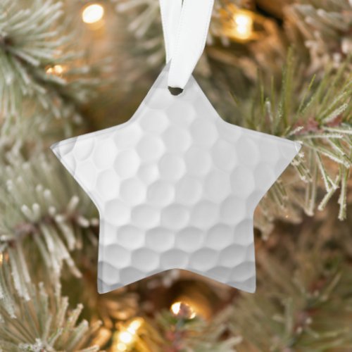 White Dimpled Golf Ball Texture Ornament