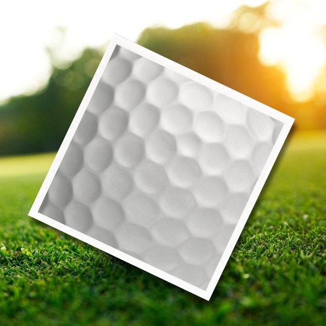 White Dimpled Golf Ball Texture Paper Napkins (Creator Uploaded)