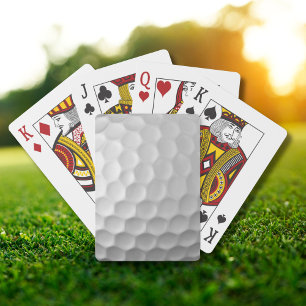White Dimpled Golf Ball Texture Poker Cards