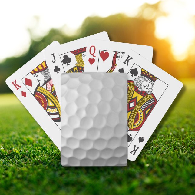 White Dimpled Golf Ball Texture Poker Cards (Creator Uploaded)