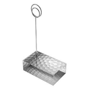 White Dimpled Golf Ball Texture Table Number Holder