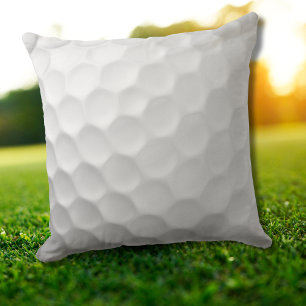 White Dimpled Golf Ball Texture Throw Pillow