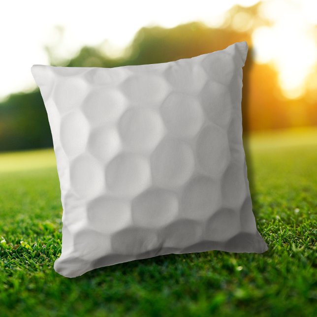 White Dimpled Golf Ball Texture Throw Pillow (Creator Uploaded)